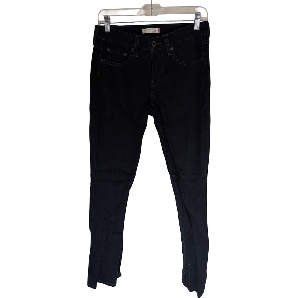 Levis 515 Bootcut Jeans Womens 4M Black Stretch Mid Rise Denim Pants 31 Inseam
